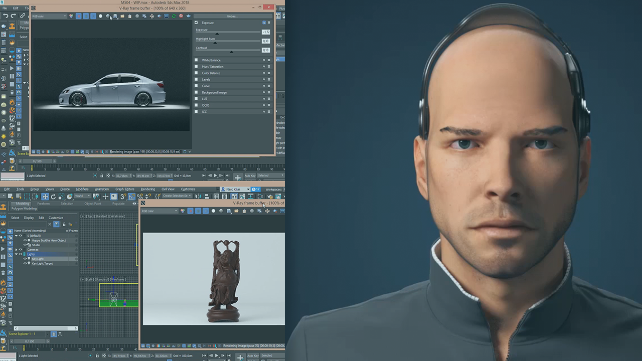 veteran kontrast Baby Studio Lighting Techniques with 3ds Max and V-Ray | Pluralsight