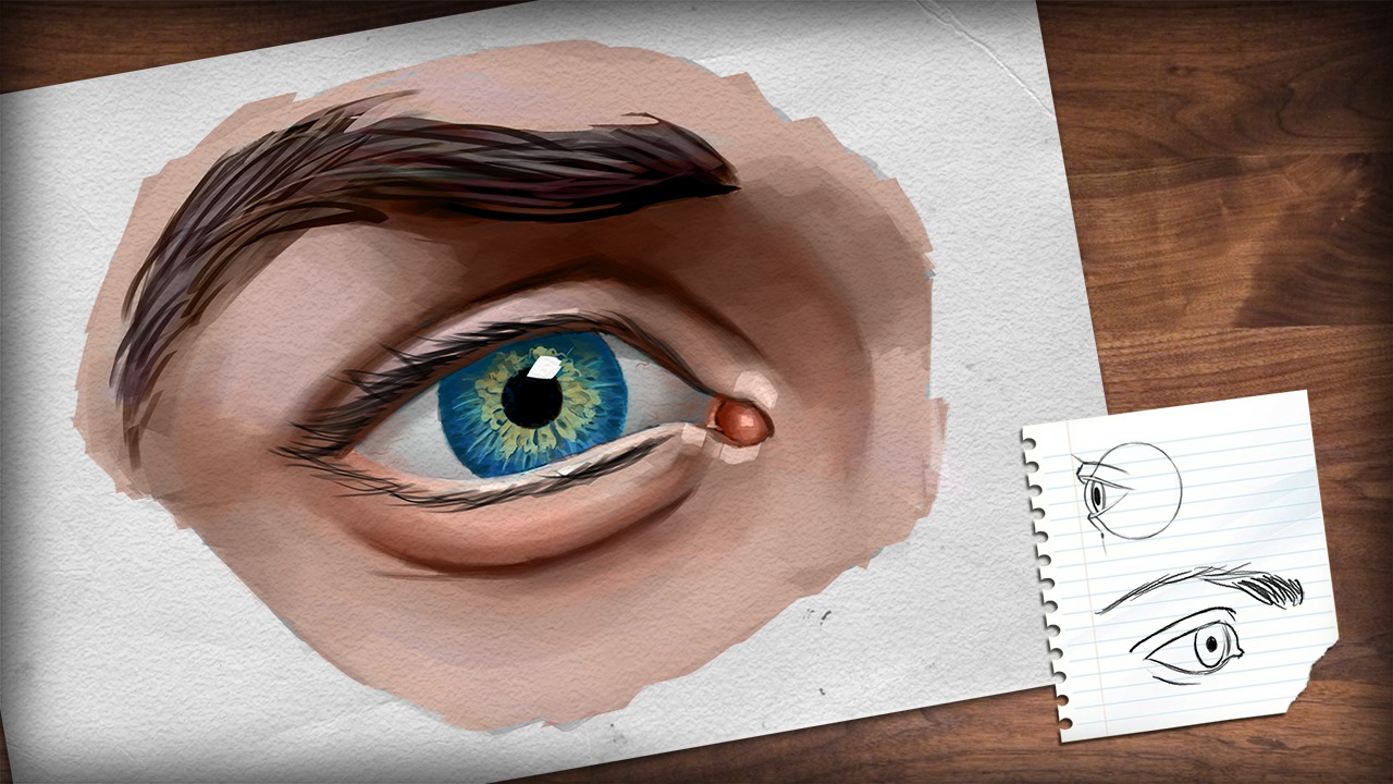 human eye drawing