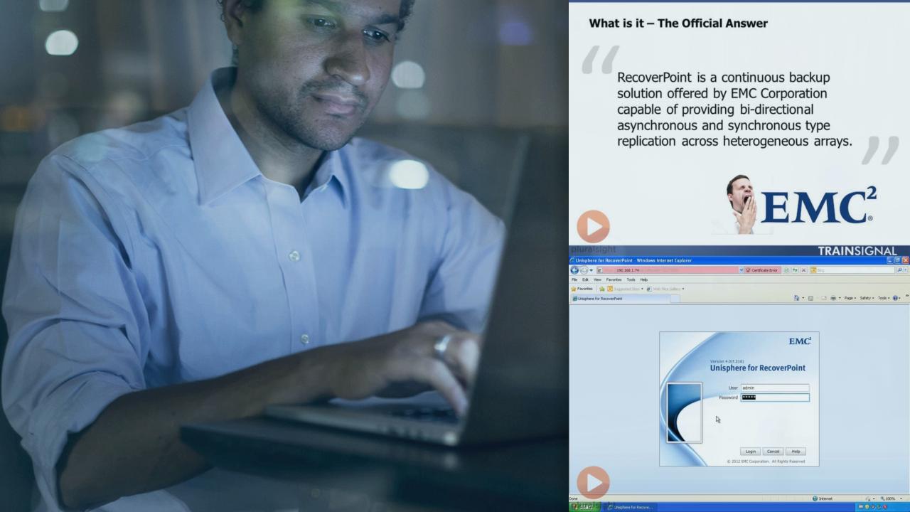 EMC RecoverPoint Essentials | Pluralsight
