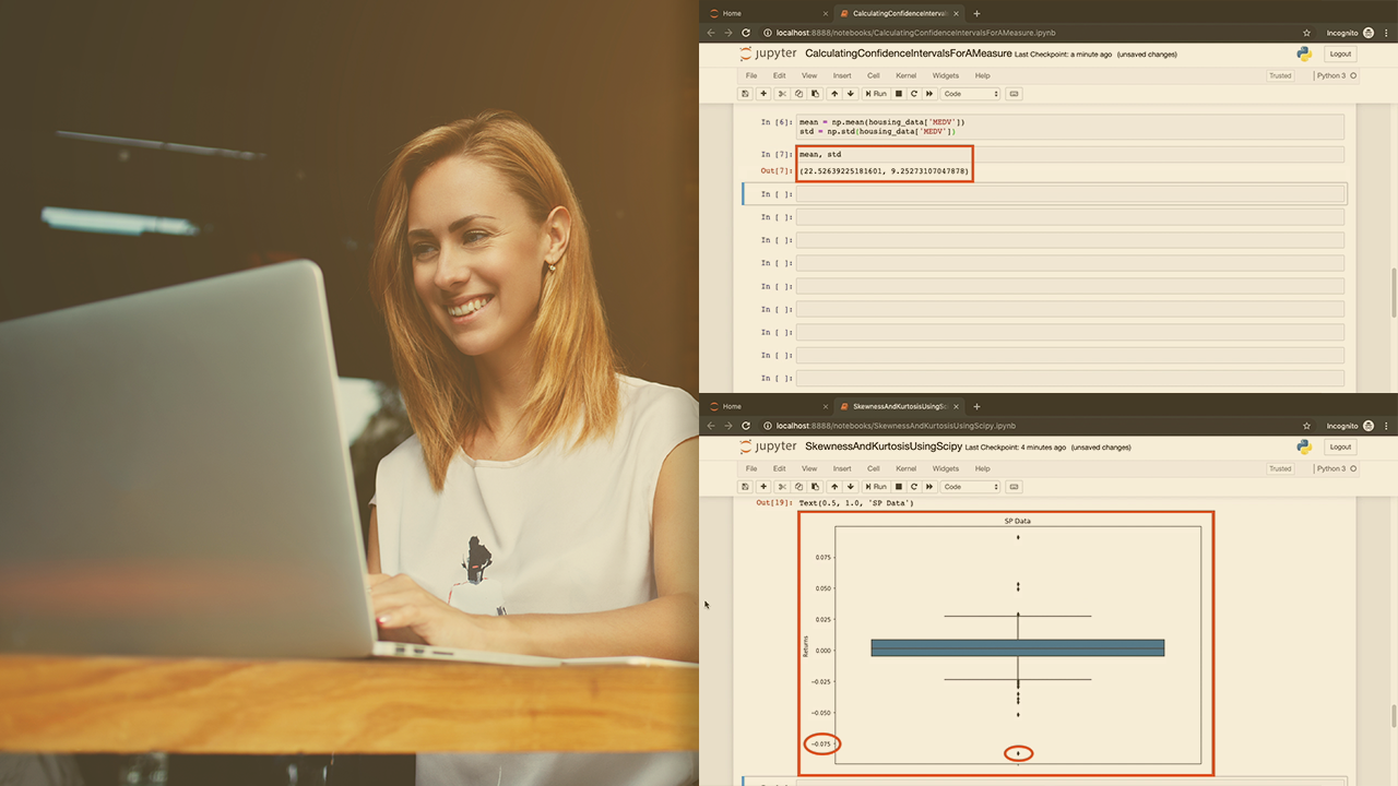 Interpreting Data Using Descriptive Statistics with Python from Pluralsight | Course by Edvicer