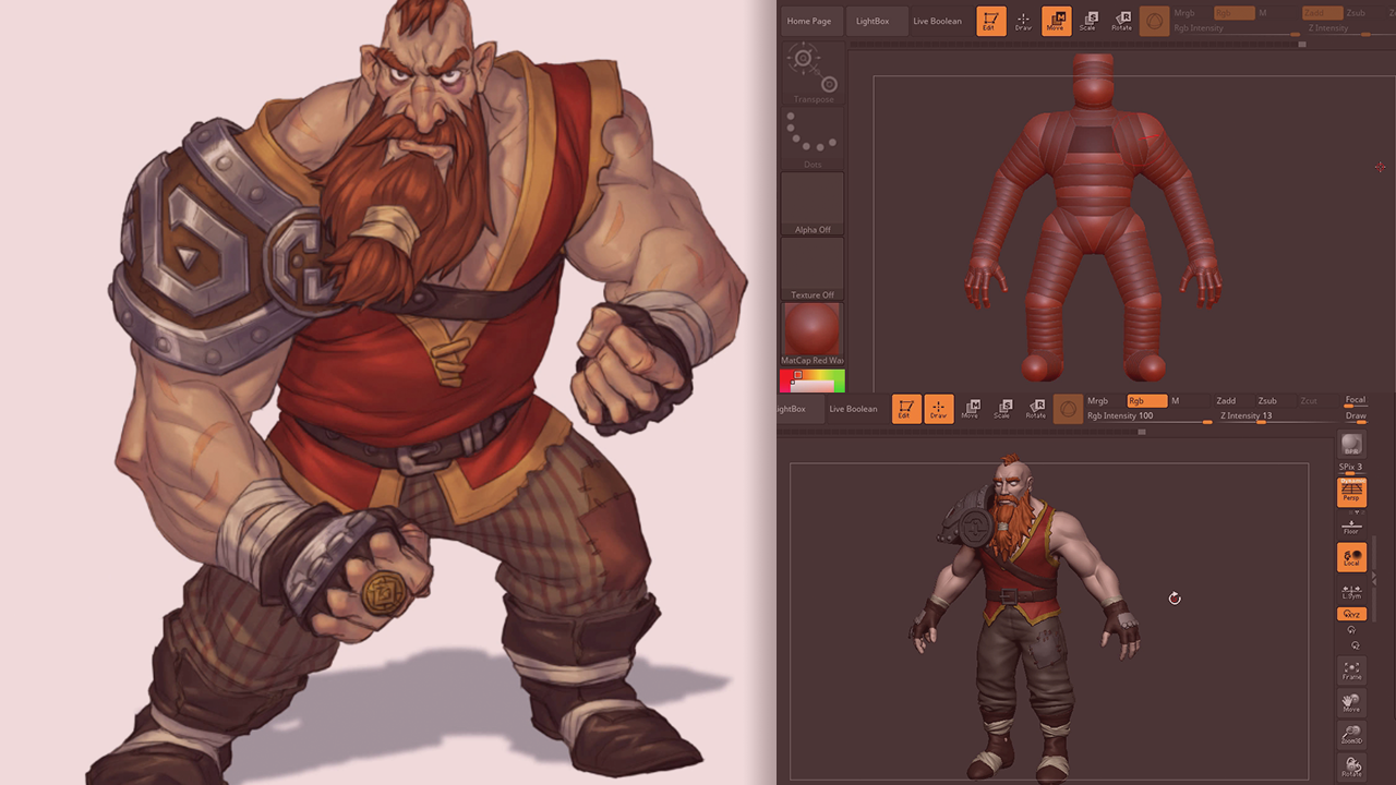 gnomon sculpting a character in zbrush